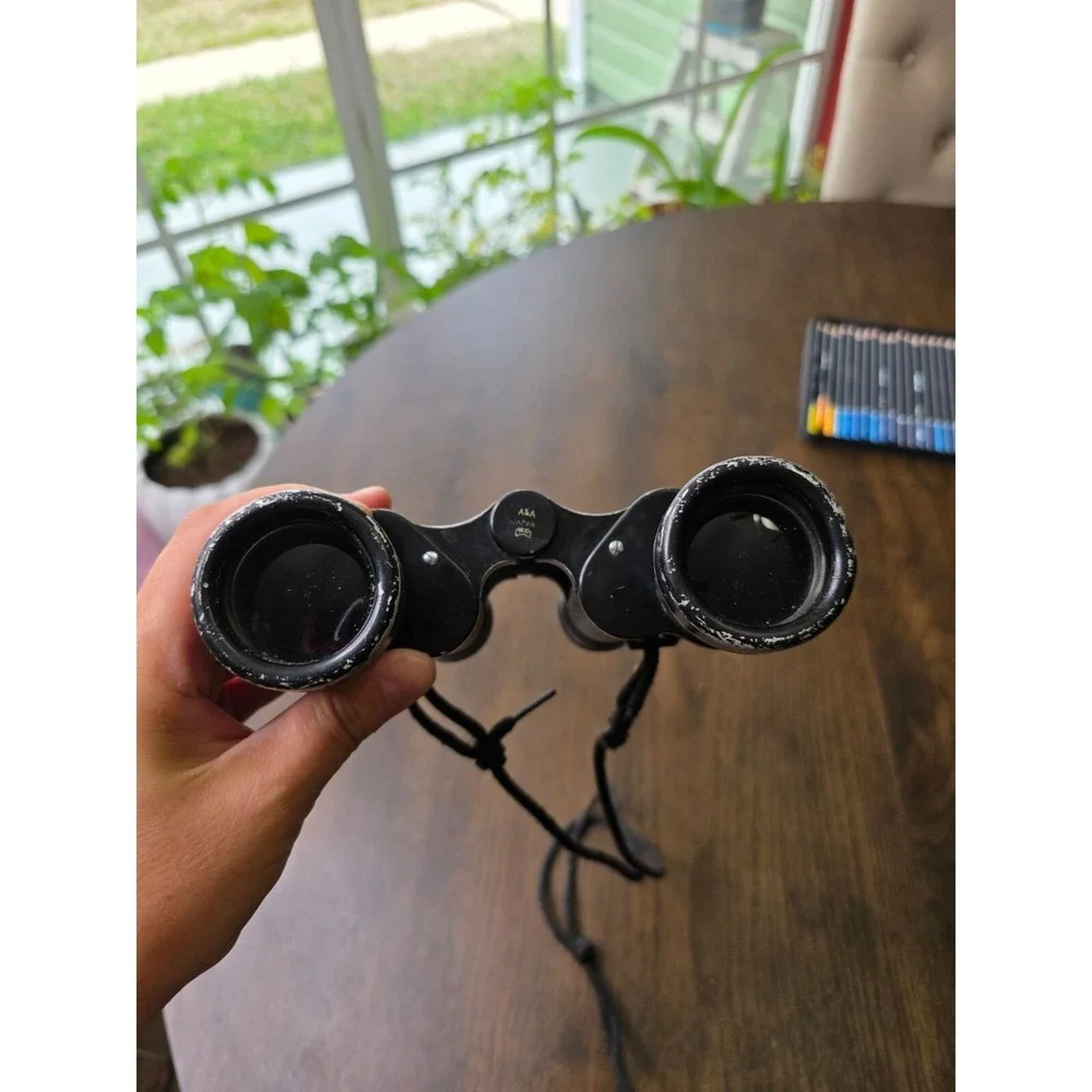 Vintage Brighton High Quality 7x35 Binoculars Black 341ft at 1000yds No 27655 F3